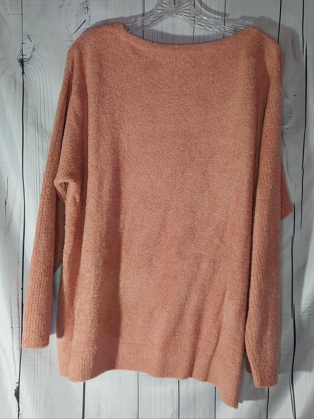 Barefoot Dreams Cozy Chic Ultra Lite Women's Crewneck Pullover Sweater in Peach - Picture 6 of 9
